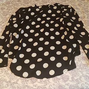 Black and white Polkadot Blouse
